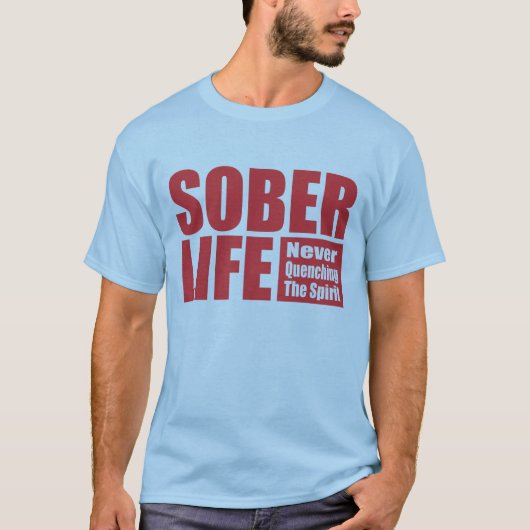 T-shirt Sober Life - Rouge (Devant)