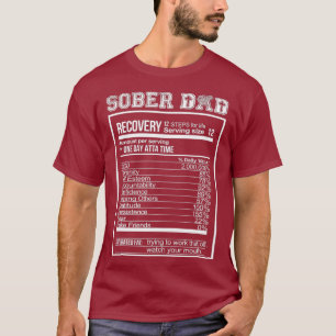 T-shirt Sober Papa Récupération Valeur nutritive Addiction