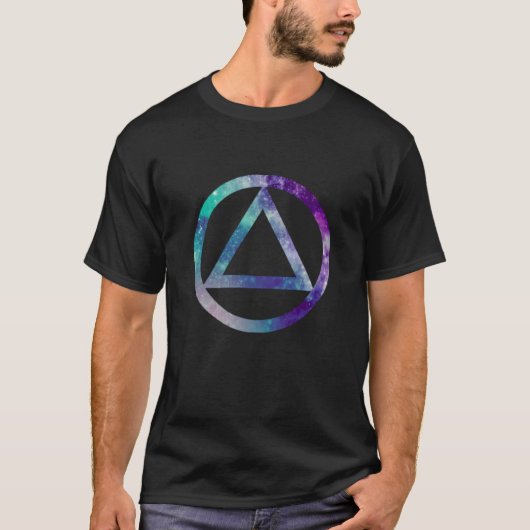 T-shirt Sober Recovery Service AA Logo Symbole Aquarelle (Devant)