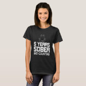 T-shirt Sobre 5 Ans Et Comptant Rétro Sobriety (Devant entier)