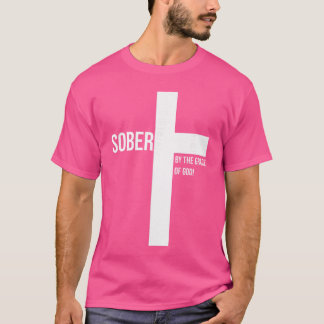 T-shirt Sobre pour Jésus par la grâce de Dieu Croix Sobrié