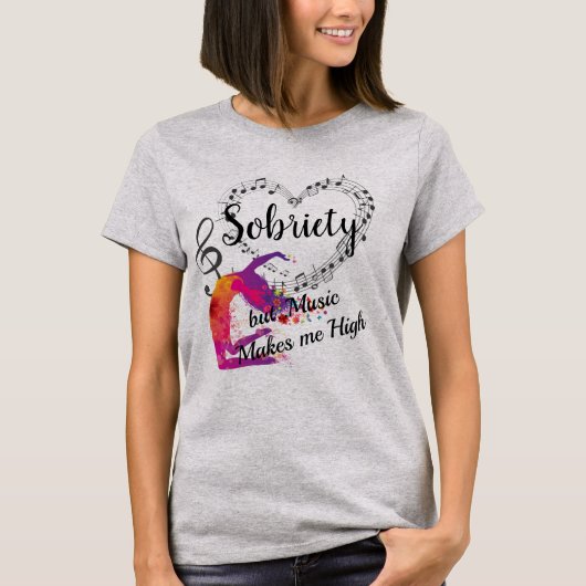 T-shirt Sobriété et musique (Devant)