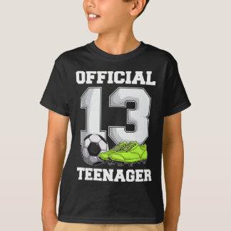 T-shirt Soccer 13 Year Old Birthday Boy Shirt, Official Te