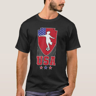 T-shirt Soccer Américain Drapeau 4 juillet Enfants Garçons