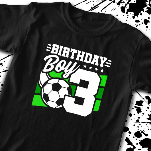 T-shirt Soccer Anniversaire - Garçon de 3 ans - 3ème anniv