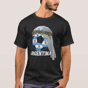 T-shirt Soccer ARGENTINA 2022 Drapeau balle arabe Keffiyeh