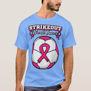 T-shirt Soccer Ball Pink Awareness Ribbon Strikeout Breast