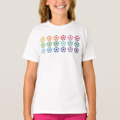 T-shirt Soccer Balls Colorful Fun Array (Devant)