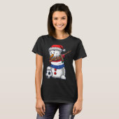T-shirt Soccer Boy Dabbing Snowman Christmas Netherlands F (Devant entier)