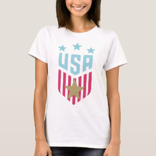 T-shirt Soccer Crest Gold Star