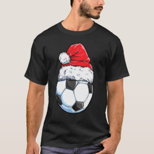 T-shirt Soccer de Noël Bal de Noël Chapeau Sport Noël Boys