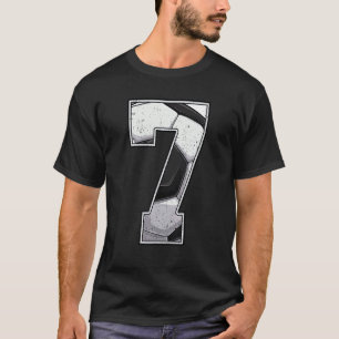 T-shirt Soccer Deuxième 7e anniversaire garçon 7 sept ans 