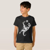 T-shirt Soccer Dinosaur Kids Boys Men Soccer  (Devant entier)