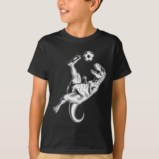 T-shirt Soccer Dinosaur Kids Boys Men Soccer  (Devant)
