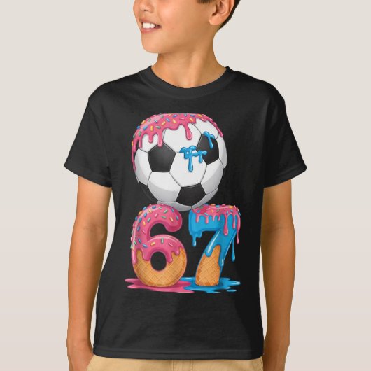T-shirt Soccer Drip Number 67 Boys Soccer Player 67  (Devant)