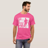 T-shirt Soccer Drôle Garçons La Vie Est À Propos Des Objec (Devant entier)