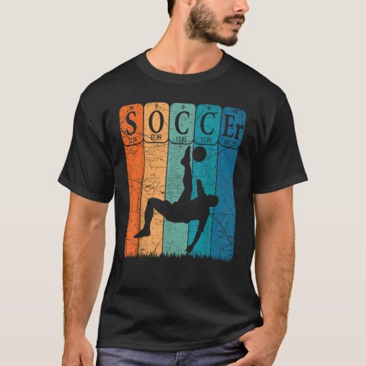 T-shirt Soccer éléments de tableau périodique Soccer joueu (Devant)