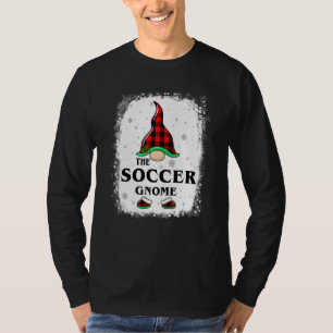 T-shirt Soccer Gnome Buffalo Plaid Matching Family Xmas Pa
