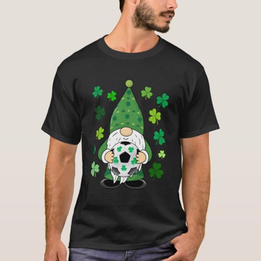 T-shirt Soccer Gnome Jour de la Saint Patrick Lucky Shamro (Devant)