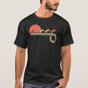 T-shirt Soccer Goalie Girl Saving Ball Retro Vintage Sunse