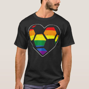 T-shirt Soccer Heart Sport LGBTQ Rainbow Gay pride Ally Me