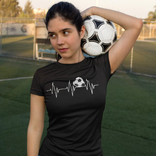 T-shirt Soccer Heartbeat Ball Football joueur Cadeau