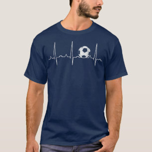 T-shirt Soccer Heartbeat Soccer Ball Heartbeat 