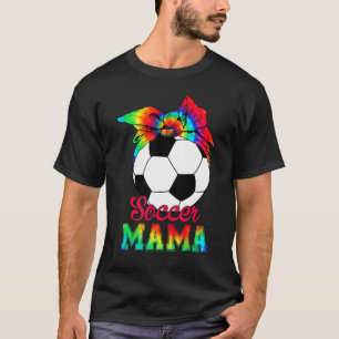 T-shirt Soccer Mama Tie Dye Football Fête des Mères