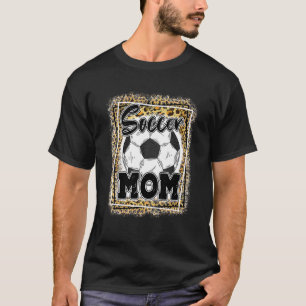 T-shirt Soccer Maman Leopard Sport Ball Maman Fête des mèr