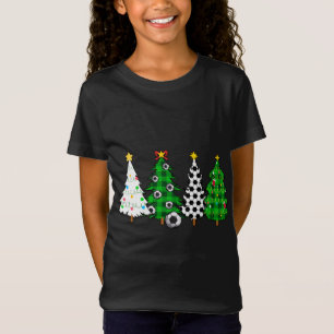 T-Shirt Soccer Noël Arbres de football Joueur de football