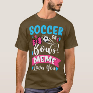 T-shirt Soccer Ou Bows Mème Vous Aime Genre Révéler Bébé