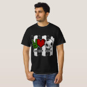 T-shirt Soccer paix et amour (Devant entier)