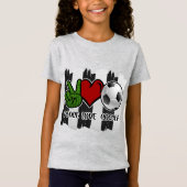 T-Shirt Soccer paix et amour (Devant)