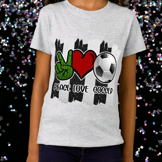 T-Shirt Soccer paix et amour