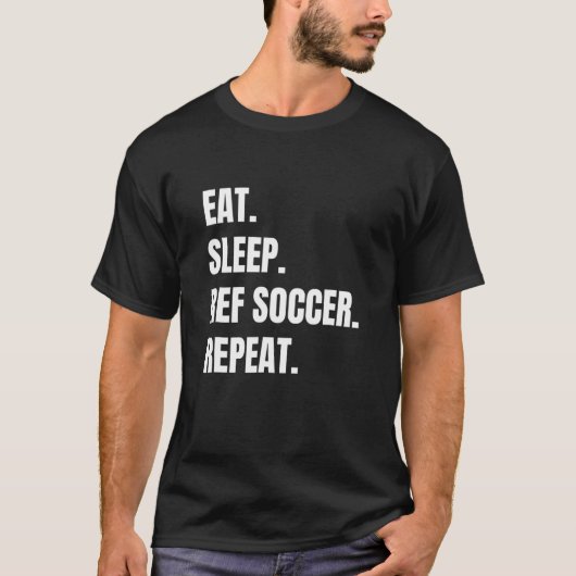 T-shirt Soccer Ref Manger Sleep Ref Soccer Tee (Devant)
