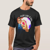 T-shirt Soccer Rosie Riveter JOUER COMME UNE FILLE (Devant)