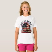 T-shirt Soccer Spirit USA, Distressed American Flag (Devant entier)