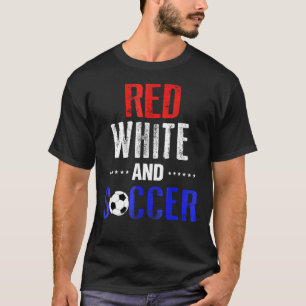 T-shirt Soccer Sports 4 juillet drapeau américain
