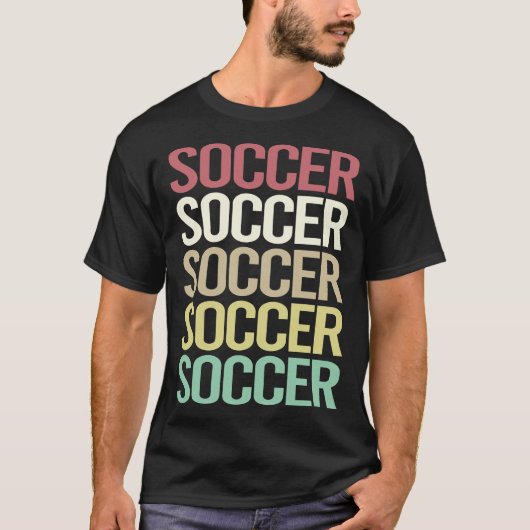 T-shirt Soccer Texte coloré (Devant)