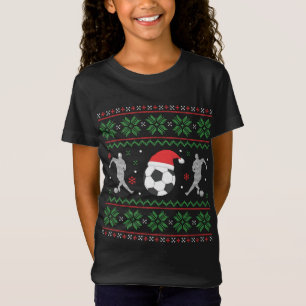 T-Shirt Soccer Vilain Chandail de Noël Drôle Xmas Soccer