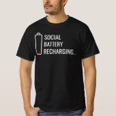 T-shirt Social Battery Recharging Lifestyle Art (Devant)