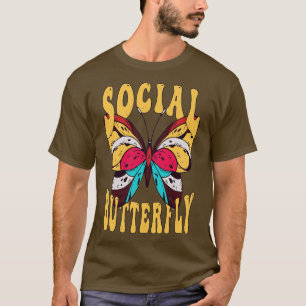 T-shirt Social Butterfly Retro Vintage Sortant 90s les ann