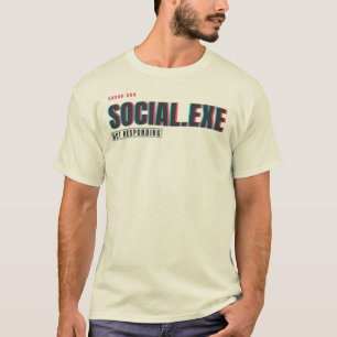 T-shirt Social.exe Ne Répond Pas Humour Technophile Desi
