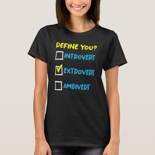 T-shirt Social Extroverted Personality Extrovert 2 (Devant)