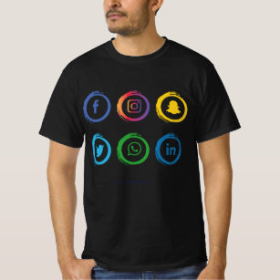 T-shirt Social media icons