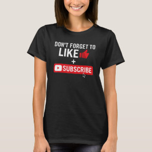 T-shirt Social Media Marklike And Subscribe