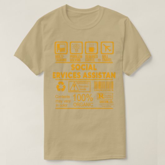 T-SHIRT SOCIAL SERVICES ASSISTANT NICE DESIGN 2017 (Design devant)