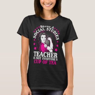 T-shirt Social Studies Teacher Cup Of Tea Premier Jour De