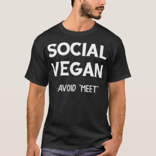 T-shirt Social vegan J'évite de rencontrer les introvertis