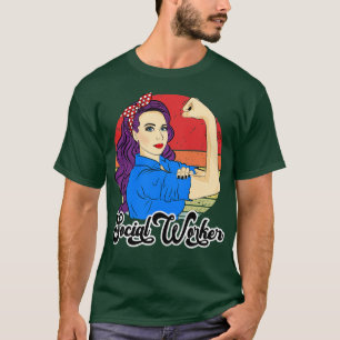 T-shirt Social Worker Cadeau Femme Vintage Caseworker Stro